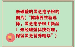 未破壁的灵芝孢子粉的图片(“健康养生新选择，灵芝孢子粉上新品！未经破壁科技处理，保留灵芝营养精华”)