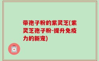 带孢子粉的紫灵芝(紫灵芝孢子粉-提升免疫力的新宠)