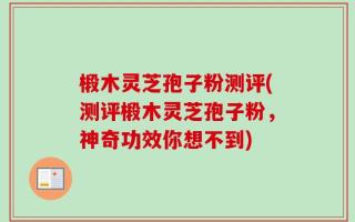 椴木灵芝孢子粉测评(测评椴木灵芝孢子粉，神奇功效你想不到)