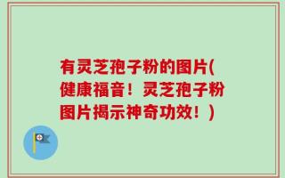 有灵芝孢子粉的图片(健康福音！灵芝孢子粉图片揭示神奇功效！)