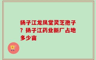 扬子江龙凤堂灵芝孢子？扬子江药业新厂占地多少亩