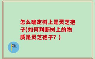 怎么确定树上是灵芝孢子(如何判断树上的物质是灵芝孢子？)
