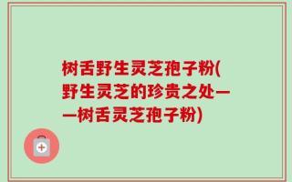 树舌野生灵芝孢子粉(野生灵芝的珍贵之处——树舌灵芝孢子粉)