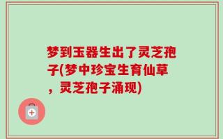 梦到玉器生出了灵芝孢子(梦中珍宝生育仙草，灵芝孢子涌现)