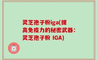 灵芝孢子粉iga(提高免疫力的秘密武器：灵芝孢子粉 IGA)