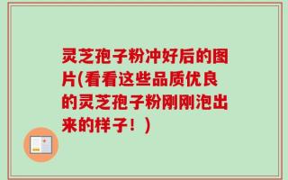 灵芝孢子粉冲好后的图片(看看这些品质优良的灵芝孢子粉刚刚泡出来的样子！)