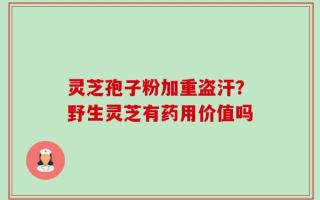 灵芝孢子粉加重盗汗？野生灵芝有药用价值吗
