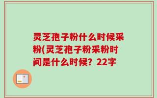 灵芝孢子粉什么时候采粉(灵芝孢子粉采粉时间是什么时候？22字