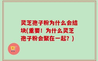 灵芝孢子粉为什么会结块(重要！为什么灵芝孢子粉会聚在一起？)