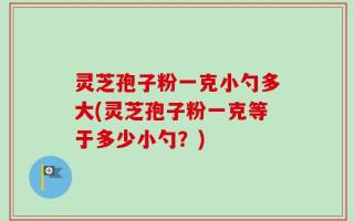 灵芝孢子粉一克小勺多大(灵芝孢子粉一克等于多少小勺？)