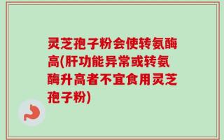灵芝孢子粉会使转氨酶高(肝功能异常或转氨酶升高者不宜食用灵芝孢子粉)