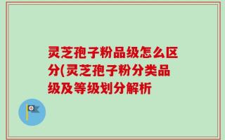 灵芝孢子粉品级怎么区分(灵芝孢子粉分类品级及等级划分解析