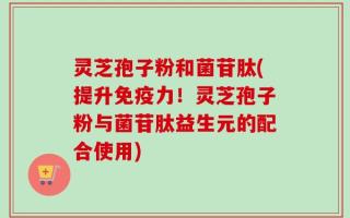 灵芝孢子粉和菌苷肽(提升免疫力！灵芝孢子粉与菌苷肽益生元的配合使用)