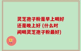 灵芝孢子粉是早上喝好还是晚上好 (什么时间喝灵芝孢子粉最好)