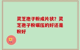 灵芝孢子粉成片状？灵芝孢子粉碾压的好还是粉好