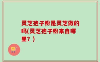 灵芝孢子粉是灵芝做的吗(灵芝孢子粉来自哪里？)