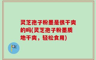 灵芝孢子粉墨是很干爽的吗(灵芝孢子粉墨质地干爽，轻松食用)