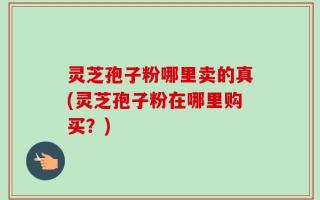 灵芝孢子粉哪里卖的真(灵芝孢子粉在哪里购买？)