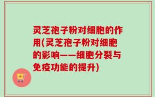 灵芝孢子粉对细胞的作用(灵芝孢子粉对细胞的影响——细胞分裂与免疫功能的提升)