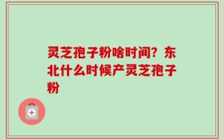 灵芝孢子粉啥时间？东北什么时候产灵芝孢子粉