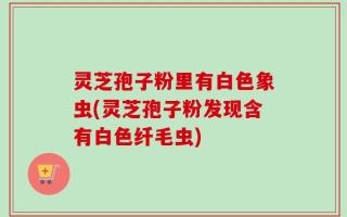 灵芝孢子粉里有白色象虫(灵芝孢子粉发现含有白色纤毛虫)