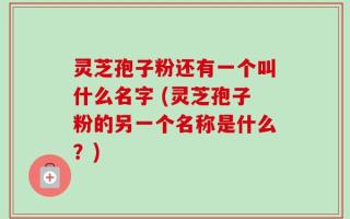 灵芝孢子粉还有一个叫什么名字 (灵芝孢子粉的另一个名称是什么？)