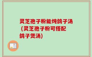 灵芝孢子粉能炖鸽子汤 (灵芝孢子粉可搭配鸽子煲汤)