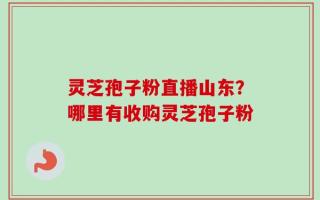 灵芝孢子粉直播山东？哪里有收购灵芝孢子粉