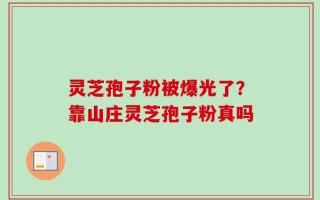 灵芝孢子粉被爆光了？靠山庄灵芝孢子粉真吗