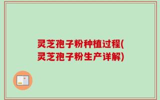 灵芝孢子粉种植过程(灵芝孢子粉生产详解)