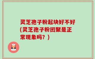 灵芝孢子粉起块好不好(灵芝孢子粉团聚是正常现象吗？)
