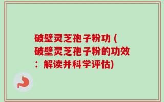 破壁灵芝孢子粉功 (破壁灵芝孢子粉的功效：解读并科学评估)