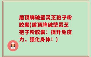盾顶牌破壁灵芝孢子粉胶囊(盾顶牌破壁灵芝孢子粉胶囊：提升免疫力，强化身体！)