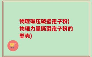 物理碾压破壁孢子粉(物理力量撕裂孢子粉的壁壳)