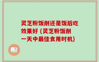 灵芝粉饭削还是饭后吃效果好 (灵芝粉饭削一天中最佳食用时机)