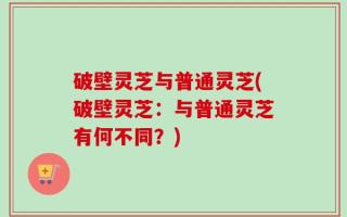 破壁灵芝与普通灵芝(破壁灵芝：与普通灵芝有何不同？)
