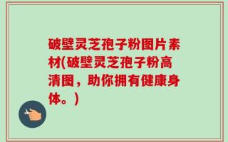 破壁灵芝孢子粉图片素材(破壁灵芝孢子粉高清图，助你拥有健康身体。)
