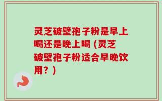 灵芝破壁孢子粉是早上喝还是晚上喝 (灵芝破壁孢子粉适合早晚饮用？)