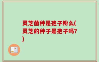 灵芝菌种是孢子粉么(灵芝的种子是孢子吗？)