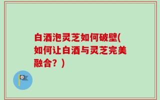 白酒泡灵芝如何破壁(如何让白酒与灵芝完美融合？)