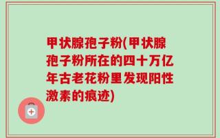 甲状腺孢子粉(甲状腺孢子粉所在的四十万亿年古老花粉里发现阳性激素的痕迹)