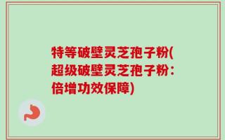 特等破壁灵芝孢子粉(超级破壁灵芝孢子粉：倍增功效保障)