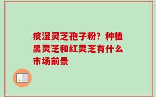 痰湿灵芝孢子粉？种植黑灵芝和红灵芝有什么市场前景