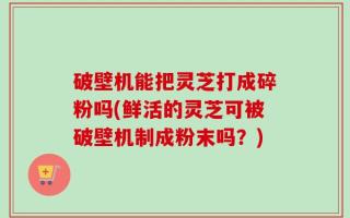 破壁机能把灵芝打成碎粉吗(鲜活的灵芝可被破壁机制成粉末吗？)
