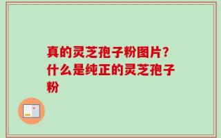 真的灵芝孢子粉图片？什么是纯正的灵芝孢子粉