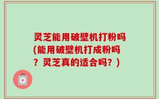 灵芝能用破壁机打粉吗(能用破壁机打成粉吗？灵芝真的适合吗？)