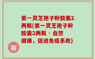 紫一灵芝孢子粉胶囊2两瓶(紫一灵芝孢子粉胶囊2两瓶 - 自然健康，促进免疫系统)