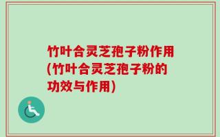 竹叶合灵芝孢子粉作用(竹叶合灵芝孢子粉的功效与作用)