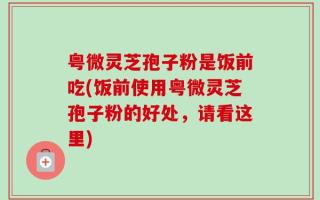 粤微灵芝孢子粉是饭前吃(饭前使用粤微灵芝孢子粉的好处，请看这里)