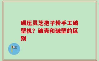 碾压灵芝孢子粉手工破壁机？破壳和破壁的区别